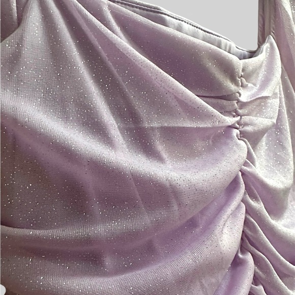 Jump Apparel Ruched Shimmer Mini Dress - Picture 6 of 8